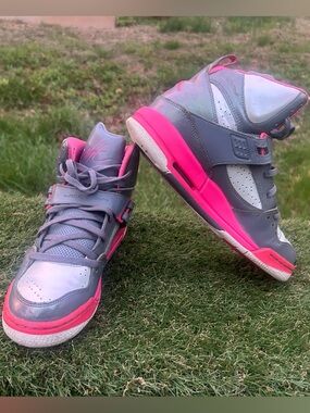 Nike Jordan Flight 45 High Cool Grey/Pink - 524864-029,Kids Size 7,